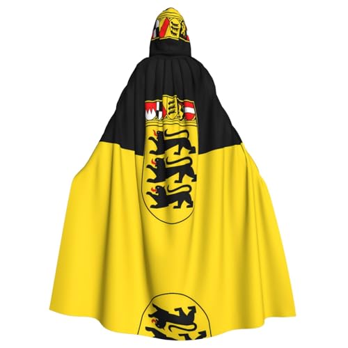 JZQZH Flagge Baden-Württemberg Halloween Kapuzenumhang Zauberer Kostüm geeignet für Maskerade Karneval und Mottoparty von JZQZH