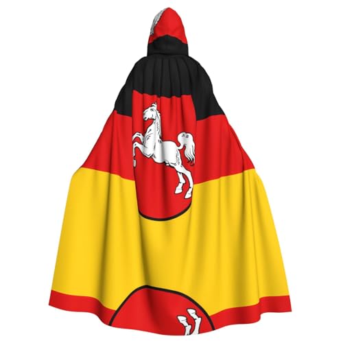 JZQZH Flagge Niedersachsens Halloween Kapuzenumhang Zauberer Kostüm geeignet für Maskerade Karneval und Mottoparty JZQZH Flagge Niedersachsens Halloween Kapuzenumhang Zauberer Kostüm geeignet für Maskerade Karneval und Mottoparty von JZQZH