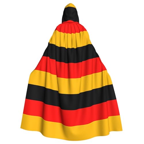 JZQZH Halloween-Kostüm mit Deutschland-Flagge, Zauberer-Kostüm, geeignet für Maskerade, Karneval und Mottopartys von JZQZH