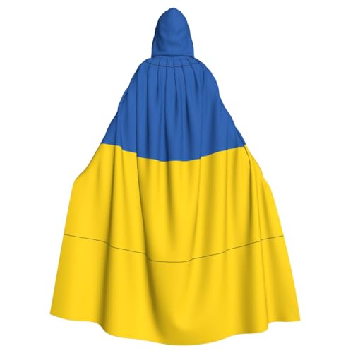 JZQZH Halloween-Kostüm mit Kapuze, Motiv: Flagge der Ukraine, geeignet für Maskerade, Karneval und Mottoparty JZQZH Halloween-Kostüm mit Kapuze, Motiv: Flagge der Ukraine, geeignet für Maskerade, Karneval und Mottoparty von JZQZH