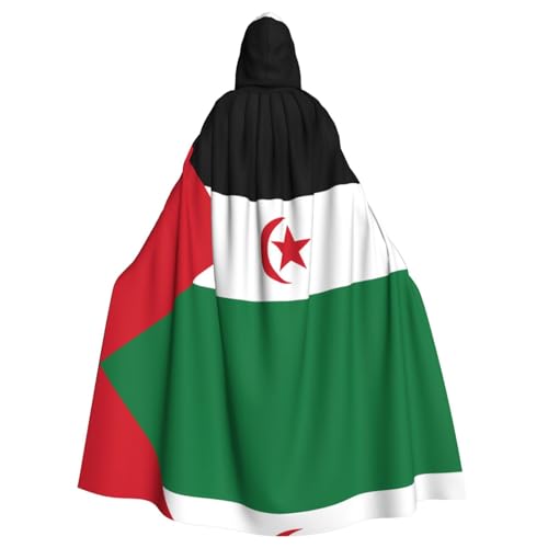 JZQZH Halloween-Kostüm mit Kapuze, Motiv: Flagge der Westsahara, geeignet für Maskerade, Karneval und Mottopartys JZQZH Halloween-Kostüm mit Kapuze, Motiv: Flagge der Westsahara, geeignet für Maskerade, Karneval und Mottopartys von JZQZH
