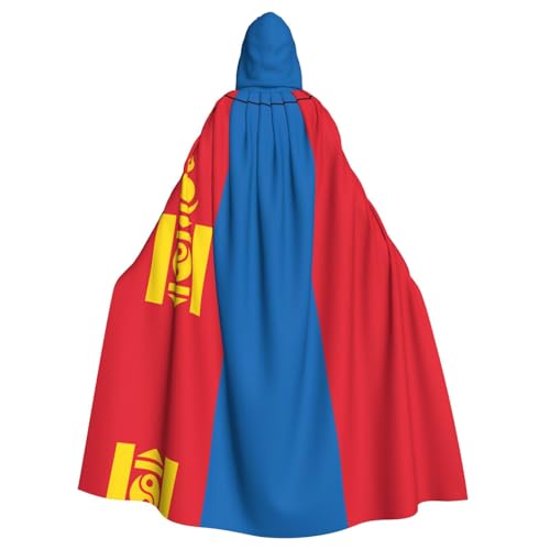 JZQZH Mongolische Flagge, Halloween, Kapuzenumhang, Zauberer-Kostüm, geeignet für Maskerade, Karneval und Mottopartys von JZQZH