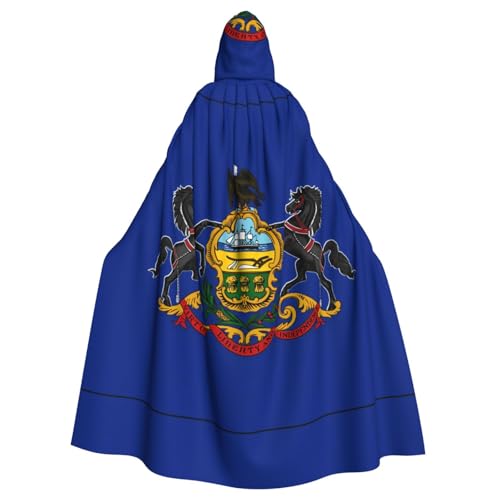 JZQZH Pennsylvania State Flag Halloween Kapuzenumhang Zauberer Kostüm geeignet für Maskerade Karneval und Mottoparty JZQZH Pennsylvania State Flag Halloween Kapuzenumhang Zauberer Kostüm geeignet für Maskerade Karneval und Mottoparty von JZQZH