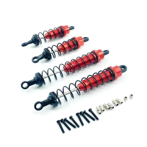 tKLNvZ 4 Stück 1/12 RC Car Upgrades Teile ZubehörMetallöl Stoßdämpfer kompatibel mit 12428 12423 12427 12429 FY-03(Red) von JZmXkA