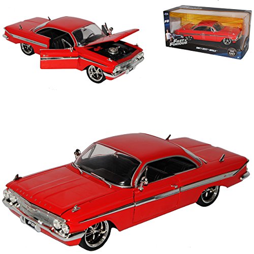 Chevrolet Impala Dom´s Muscle Cars Coupe Rot The Fast and Furious 8 1/24 Jada Modell Auto von Ja-da