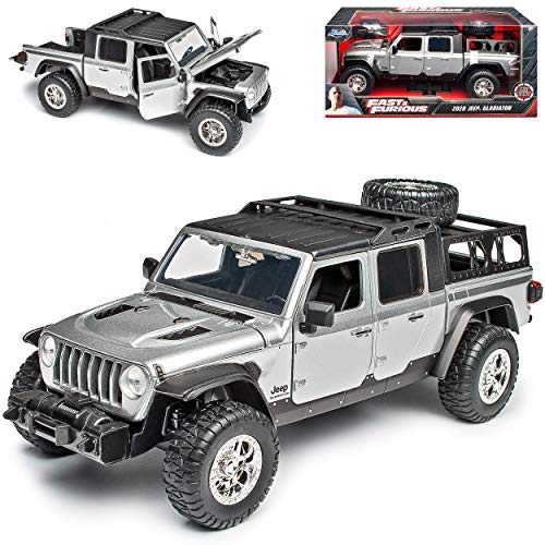 Jeep Wrangler Gladiator Silber The Fast and The Furious 4. Generation Ab 2020 1/24 Jada Modell Auto von Ja-da