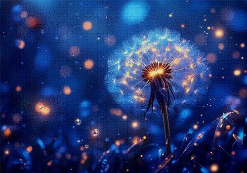 Puzzle 1000 Teile Blumen Puzzle Erwachsene Anspruchsvol Impossible Rätsel Löwenzahn 75x50cm DIY Kit Classic Holz Jigsaw für Erwachsene und Kinder ab 14 Jahren, Auch Geschenke für Frauen Männer C-80 von Jaalinng