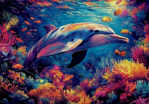 Puzzle 1000 Teile Delphin Puzzle Erwachsene Anspruchsvol Impossible Rätsel Koralle 75x50cm DIY Kit Classic Holz Jigsaw für Erwachsene und Kinder ab 14 Jahren, Auch Geschenke für Frauen Männer C-939 Puzzle 1000 Teile Delphin Puzzle Erwachsene Anspruchsvol Impossible Rätsel Koralle 75x50cm DIY Kit Classic Holz Jigsaw für Erwachsene und Kinder ab 14 Jahren, Auch Geschenke für Frauen Männer C-939 von Jaalinng