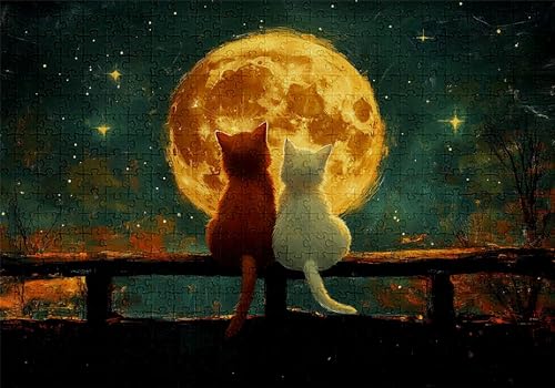 Puzzle 1000 Teile Katze Puzzle Erwachsene Anspruchsvol Impossible Rätsel Mond 75x50cm Diy Kit Classic Holz jigsaw für Erwachsene und Kinder ab 14 Jahren,Verfügbar Als Geschenke für Frauen Männer C-103 Puzzle 1000 Teile Katze Puzzle Erwachsene Anspruchsvol Impossible Rätsel Mond 75x50cm Diy Kit Classic Holz jigsaw für Erwachsene und Kinder ab 14 Jahren,Verfügbar Als Geschenke für Frauen Männer C-103 von Jaalinng