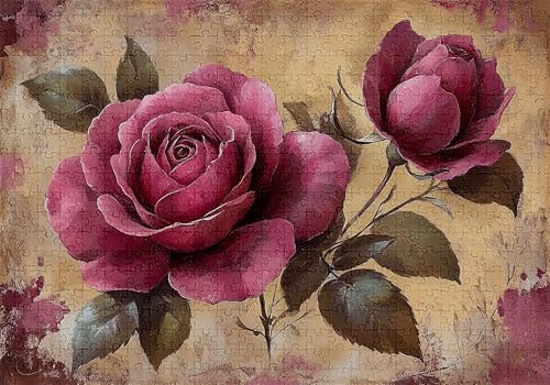 Puzzle 1000 Teile Rose Puzzle Erwachsene Anspruchsvol Impossible Rätsel Blumen 75x50cm DIY Classic Holz Jigsaw für Erwachsene und Kinder ab 14 Jahren, Verfügbar Als Geschenke für Frauen Männer C-223 Puzzle 1000 Teile Rose Puzzle Erwachsene Anspruchsvol Impossible Rätsel Blumen 75x50cm DIY Classic Holz Jigsaw für Erwachsene und Kinder ab 14 Jahren, Verfügbar Als Geschenke für Frauen Männer C-223 von Jaalinng