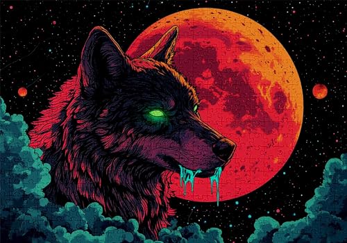 Puzzle 1000 Teile Wolf Puzzle Erwachsene Anspruchsvol Impossible Rätsel Mond 75x50cm Diy Kit Classic Holz jigsaw für Erwachsene und Kinder ab 14 Jahren,Auch Verfügbar Geschenke für Frauen Männer C-117 Puzzle 1000 Teile Wolf Puzzle Erwachsene Anspruchsvol Impossible Rätsel Mond 75x50cm Diy Kit Classic Holz jigsaw für Erwachsene und Kinder ab 14 Jahren,Auch Verfügbar Geschenke für Frauen Männer C-117 von Jaalinng