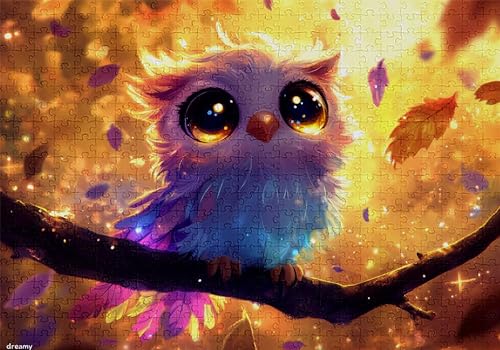 Puzzle 1500 Teile Vogel Puzzle Erwachsene Anspruchsvol Impossible Rätsel Eule 87x57cm Diy Kit Classic Holz jigsaw für Erwachsene und Kinder ab 14 Jahren,Verfügbar Als Geschenke für Frauen Männer C-960 von Jaalinng