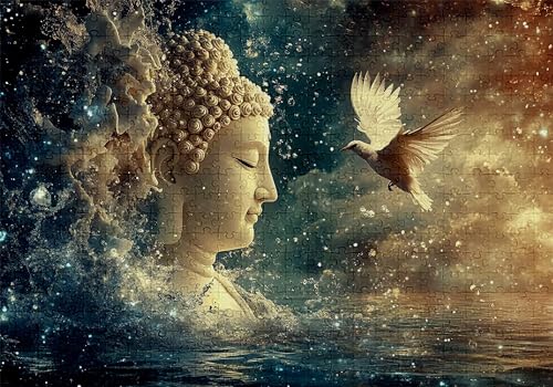 Puzzle 1500 Teile Zen Puzzle Erwachsene Anspruchsvol Impossible Rätsel Vogel 87x57cm Diy Kit Classic Holz jigsaw für Erwachsene und Kinder ab 14 Jahren,Auch Verfügbar Geschenke für Frauen Männer C-815 von Jaalinng