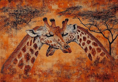 Puzzle 200 Teile Giraffe Puzzle Erwachsene Anspruchsvol Impossible Rätsel Tier 35x25cm DIY Classic Holz Jigsaw für Erwachsene und Kinder ab 14 Jahren, Verfügbar Als Geschenke für Frauen Männer C-371 von Jaalinng