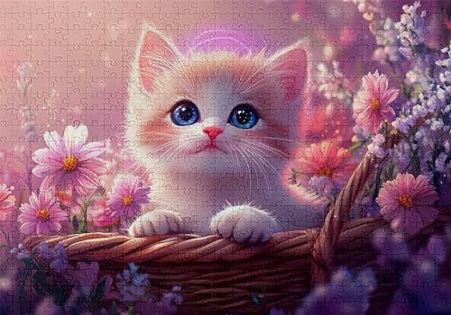 Puzzle 200 Teile Katze Puzzle Erwachsene Anspruchsvol Impossible Rätsel Gänseblümchen 35x25cm DIY Kit Classic Holz Jigsaw für Erwachsene und Kinder ab 14 Jahren, Auch Geschenke für Frauen Männer C-65 Puzzle 200 Teile Katze Puzzle Erwachsene Anspruchsvol Impossible Rätsel Gänseblümchen 35x25cm DIY Kit Classic Holz Jigsaw für Erwachsene und Kinder ab 14 Jahren, Auch Geschenke für Frauen Männer C-65 von Jaalinng