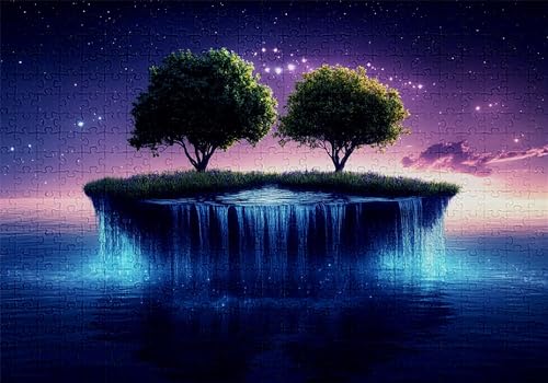 Puzzle 2000 Teile Baum Puzzle Erwachsene Anspruchsvol Impossible Rätsel Sternenhimmel 100x70cm Diy Kit Classic Holz jigsaw für Erwachsene und Kinder ab 14 Jahren,Auch Geschenke für Frauen Männer C-159 von Jaalinng