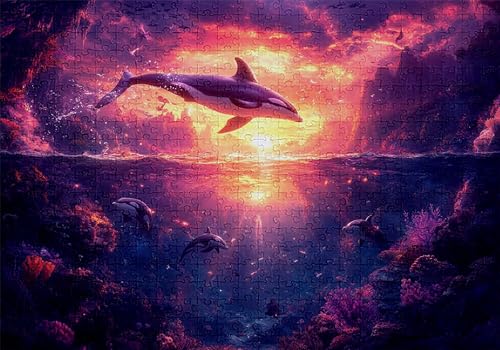 Puzzle 2000 Teile Delphin Puzzle Erwachsene Anspruchsvol Impossible Rätsel Sonnenuntergang 100x70cm DIY Classic Holz Jigsaw für Erwachsene und Kinder ab 14 Jahren, Auch Geschenke Frauen Männer C-619 Puzzle 2000 Teile Delphin Puzzle Erwachsene Anspruchsvol Impossible Rätsel Sonnenuntergang 100x70cm DIY Classic Holz Jigsaw für Erwachsene und Kinder ab 14 Jahren, Auch Geschenke Frauen Männer C-619 von Jaalinng