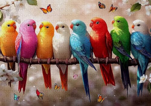Puzzle 2000 Teile Papagei Puzzle Erwachsene Anspruchsvol Impossible Rätsel Schmetterling 100x70cm Diy Classic Holz jigsaw für Erwachsene und Kinder ab 14 Jahren, Auch Geschenke für Frauen Männer C-462 von Jaalinng