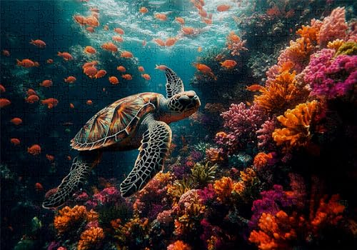 Puzzle 2000 Teile Schildkröte Puzzle Erwachsene Anspruchsvol Impossible Rätsel Koralle 100x70cm DIY Classic Holz Jigsaw für Erwachsene und Kinder ab 14 Jahren, Auch Geschenke für Frauen Männer C-540 Puzzle 2000 Teile Schildkröte Puzzle Erwachsene Anspruchsvol Impossible Rätsel Koralle 100x70cm DIY Classic Holz Jigsaw für Erwachsene und Kinder ab 14 Jahren, Auch Geschenke für Frauen Männer C-540 von Jaalinng