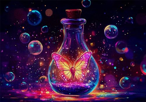 Puzzle 2000 Teile Schmetterling Puzzle Erwachsene Anspruchsvol Impossible Rätsel Traum 100x70cm DIY Classic Holz Jigsaw für Erwachsene und Kinder ab 14 Jahren, Auch Geschenke für Frauen Männer C-660 von Jaalinng