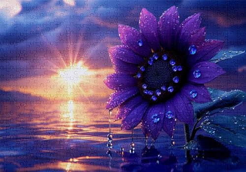 Puzzle 2000 Teile Sonnenblume Puzzle Erwachsene Anspruchsvol Impossible Rätsel Blumen 100x70cm Diy Kit Classic Holz jigsaw für Erwachsene und Kinder ab 14 Jahren,Auch Geschenke für Frauen Männer C-521 von Jaalinng