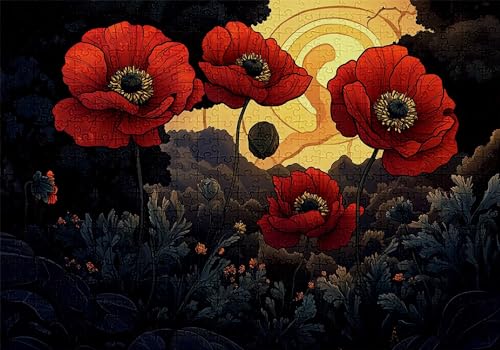 Puzzle 300 Teile Abstrakt Puzzle Erwachsene Anspruchsvol Impossible Rätsel Blumen 40x28cm Diy Classic Holz jigsaw für Erwachsene und Kinder ab 14 Jahren, Verfügbar Als Geschenke für Frauen Männer C-91 von Jaalinng