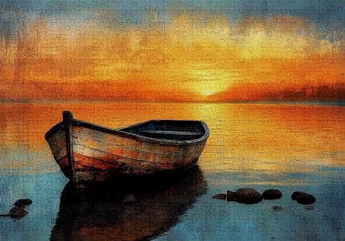 Puzzle 300 Teile Boot Puzzle Erwachsene Anspruchsvol Impossible Rätsel Sonnenuntergang 40x28cm Diy Kit Classic Holz jigsaw für Erwachsene und Kinder ab 14 Jahren,Auch Geschenke für Frauen Männer C-576 Puzzle 300 Teile Boot Puzzle Erwachsene Anspruchsvol Impossible Rätsel Sonnenuntergang 40x28cm Diy Kit Classic Holz jigsaw für Erwachsene und Kinder ab 14 Jahren,Auch Geschenke für Frauen Männer C-576 von Jaalinng