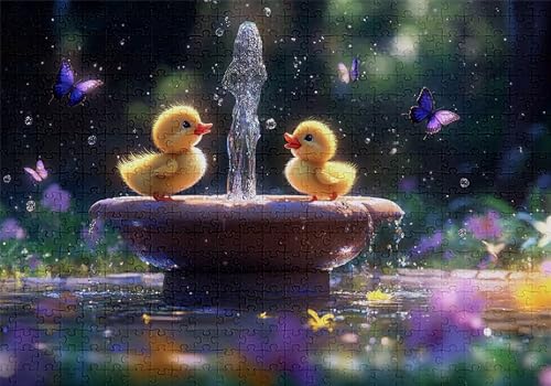 Puzzle 300 Teile Ente Puzzle Erwachsene Anspruchsvol Impossible Rätsel Schmetterling 40x28cm DIY Kit Classic Holz Jigsaw für Erwachsene und Kinder ab 14 Jahren, Auch Geschenke für Frauen Männer C-346 von Jaalinng