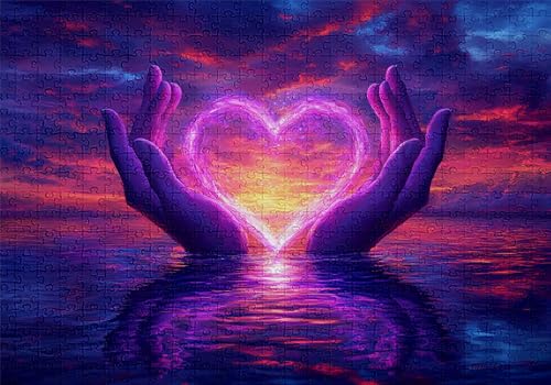 Puzzle 300 Teile Liebe Puzzle Erwachsene Anspruchsvol Impossible Rätsel Hand 40x28cm Diy Kit Classic Holz jigsaw für Erwachsene und Kinder ab 14 Jahren,Auch Verfügbar Geschenke für Frauen Männer C-926 von Jaalinng