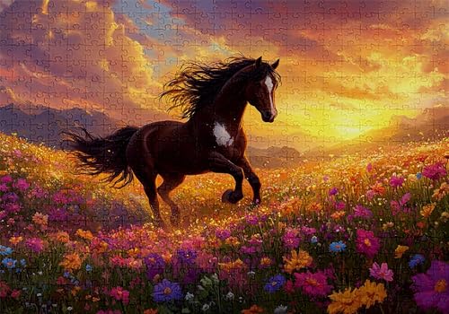 Puzzle 300 Teile Pferd Puzzle Erwachsene Anspruchsvol Impossible Rätsel Blumenmeer 40x28cm DIY Kit Classic Holz Jigsaw für Erwachsene und Kinder ab 14 Jahren, Auch Geschenke für Frauen Männer C-628 Puzzle 300 Teile Pferd Puzzle Erwachsene Anspruchsvol Impossible Rätsel Blumenmeer 40x28cm DIY Kit Classic Holz Jigsaw für Erwachsene und Kinder ab 14 Jahren, Auch Geschenke für Frauen Männer C-628 von Jaalinng
