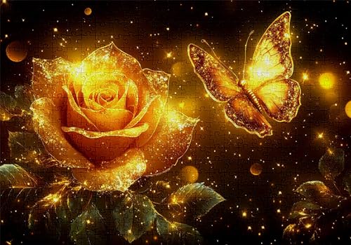 Puzzle 300 Teile Rose Puzzle Erwachsene Anspruchsvol Impossible Rätsel Schmetterling 40x28cm DIY Kit Classic Holz Jigsaw für Erwachsene und Kinder ab 14 Jahren, Auch Geschenke für Frauen Männer C-936 Puzzle 300 Teile Rose Puzzle Erwachsene Anspruchsvol Impossible Rätsel Schmetterling 40x28cm DIY Kit Classic Holz Jigsaw für Erwachsene und Kinder ab 14 Jahren, Auch Geschenke für Frauen Männer C-936 von Jaalinng