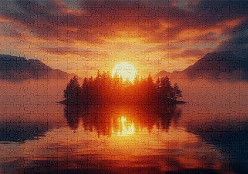 Puzzle 300 Teile Sonnenuntergang Puzzle Erwachsene Anspruchsvol Impossible Rätsel See 40x28cm Diy Kit Classic Holz jigsaw für Erwachsene und Kinder ab 14 Jahren, Auch Geschenke für Frauen Männer C-240 Puzzle 300 Teile Sonnenuntergang Puzzle Erwachsene Anspruchsvol Impossible Rätsel See 40x28cm Diy Kit Classic Holz jigsaw für Erwachsene und Kinder ab 14 Jahren, Auch Geschenke für Frauen Männer C-240 von Jaalinng