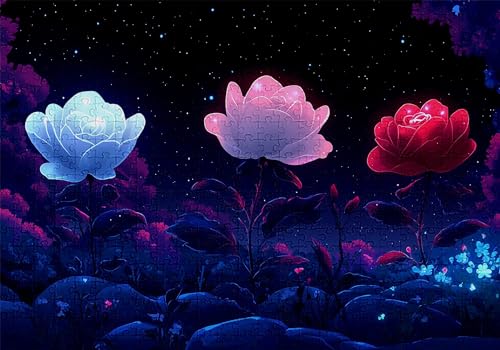 Puzzle 300 Teile Sternenhimmel Puzzle Erwachsene Anspruchsvol Impossible Rätsel Rose 40x28cm DIY Kit Classic Holz Jigsaw für Erwachsene und Kinder ab 14 Jahren, Auch Geschenke für Frauen Männer C-697 von Jaalinng