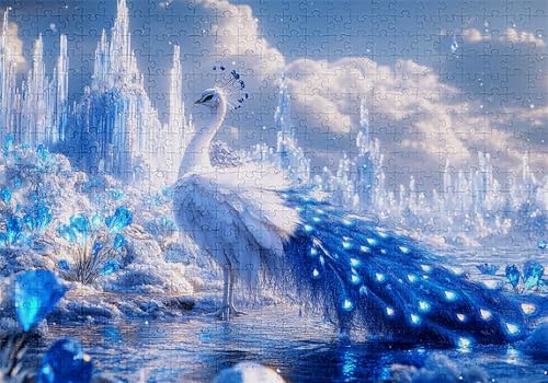 Puzzle 300 Teile Tier Puzzle Erwachsene Anspruchsvol Impossible Rätsel Pfau 40x28cm Diy Kit Classic Holz jigsaw für Erwachsene und Kinder ab 14 Jahren, Auch Verfügbar Geschenke für Frauen Männer C-586 von Jaalinng