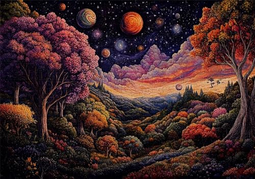 Puzzle 300 Teile Wald Puzzle Erwachsene Anspruchsvol Impossible Rätsel Landschaft 40x28cm Diy Kit Classic Holz jigsaw für Erwachsene und Kinder ab 14 Jahren, Auch Als Geschenke für Frauen Männer C-365 von Jaalinng