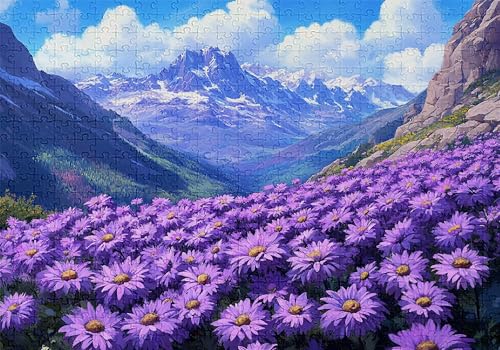 Puzzle 3000 Teile Berg Puzzle Erwachsene Anspruchsvol Impossible Rätsel Blumenmeer 122x81cm DIY Kit Classic Holz Jigsaw für Erwachsene und Kinder ab 14 Jahren, Auch Geschenke für Frauen Männer C-655 von Jaalinng