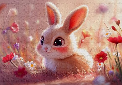 Puzzle 3000 Teile Karikatur Puzzle Erwachsene Anspruchsvol Impossible Rätsel Kaninchen 122x81cm DIY Classic Holz Jigsaw für Erwachsene und Kinder ab 14 Jahren, Auch Geschenke für Frauen Männer C-676 von Jaalinng