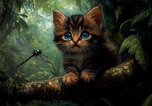 Puzzle 3000 Teile Katze Puzzle Erwachsene Anspruchsvol Impossible Rätsel Libelle 122x81cm Diy Kit Classic Holz jigsaw für Erwachsene und Kinder ab 14 Jahren, Auch Als Geschenke für Frauen Männer C-984 Puzzle 3000 Teile Katze Puzzle Erwachsene Anspruchsvol Impossible Rätsel Libelle 122x81cm Diy Kit Classic Holz jigsaw für Erwachsene und Kinder ab 14 Jahren, Auch Als Geschenke für Frauen Männer C-984 von Jaalinng