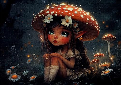 Puzzle 3000 Teile Mädchen Puzzle Erwachsene Anspruchsvol Impossible Rätsel Pilz 122x81cm Diy Classic Holz jigsaw für Erwachsene und Kinder ab 14 Jahren, Verfügbar Als Geschenke für Frauen Männer C-691 von Jaalinng