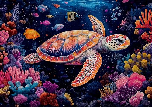Puzzle 3000 Teile Schildkröte Puzzle Erwachsene Anspruchsvol Impossible Rätsel Koralle 122x81cm DIY Classic Holz Jigsaw für Erwachsene und Kinder ab 14 Jahren, Auch Geschenke für Frauen Männer C-884 Puzzle 3000 Teile Schildkröte Puzzle Erwachsene Anspruchsvol Impossible Rätsel Koralle 122x81cm DIY Classic Holz Jigsaw für Erwachsene und Kinder ab 14 Jahren, Auch Geschenke für Frauen Männer C-884 von Jaalinng
