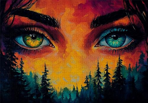 Puzzle 4000 Teile Abstrakt Puzzle Erwachsene Anspruchsvol Impossible Rätsel Frau 141x87cm Diy Kit Classic Holz jigsaw für Erwachsene und Kinder ab 14 Jahren, Auch Als Geschenke für Frauen Männer C-341 von Jaalinng