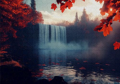 Puzzle 4000 Teile Fallen Puzzle Erwachsene Anspruchsvol Impossible Rätsel Landschaft 141x87cm DIY Kit Classic Holz Jigsaw für Erwachsene und Kinder ab 14 Jahren, Auch Geschenke für Frauen Männer C-75 von Jaalinng