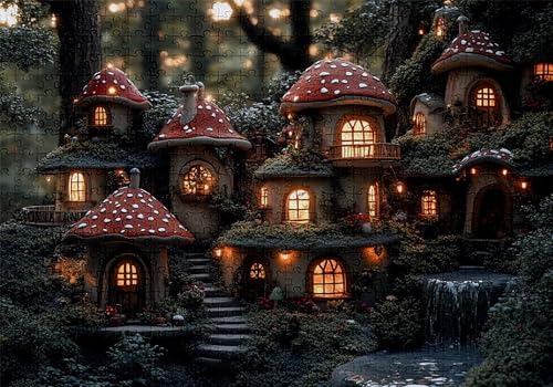 Puzzle 4000 Teile Kabine Puzzle Erwachsene Anspruchsvol Impossible Rätsel Pilz 141x87cm DIY Classic Holz Jigsaw für Erwachsene und Kinder ab 14 Jahren, Verfügbar Als Geschenke für Frauen Männer C-703 von Jaalinng