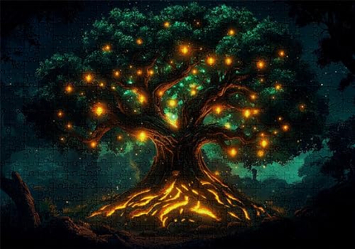 Puzzle 4000 Teile Landschaft Puzzle Erwachsene Anspruchsvol Impossible Rätsel Baum 141x87cm DIY Kit Classic Holz Jigsaw für Erwachsene und Kinder ab 14 Jahren, Auch Geschenke für Frauen Männer C-456 von Jaalinng