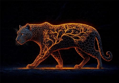 Puzzle 4000 Teile Niedlich Puzzle Erwachsene Anspruchsvol Impossible Rätsel Leopard 141x87cm DIY Kit Classic Holz Jigsaw für Erwachsene und Kinder ab 14 Jahren, Auch Geschenke für Frauen Männer C-633 von Jaalinng