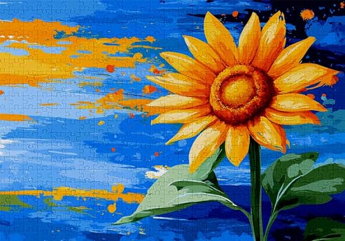 Puzzle 4000 Teile Sonnenblume Puzzle Erwachsene Anspruchsvol Impossible Rätsel Blumen 141x87cm Diy Kit Classic Holz jigsaw für Erwachsene und Kinder ab 14 Jahren,Auch Geschenke für Frauen Männer C-269 von Jaalinng