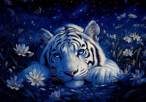 Puzzle 4000 Teile Tiger Puzzle Erwachsene Anspruchsvol Impossible Rätsel Gänseblümchen 141x87cm DIY Classic Holz Jigsaw für Erwachsene und Kinder ab 14 Jahren, Auch Geschenke für Frauen Männer C-171 Puzzle 4000 Teile Tiger Puzzle Erwachsene Anspruchsvol Impossible Rätsel Gänseblümchen 141x87cm DIY Classic Holz Jigsaw für Erwachsene und Kinder ab 14 Jahren, Auch Geschenke für Frauen Männer C-171 von Jaalinng