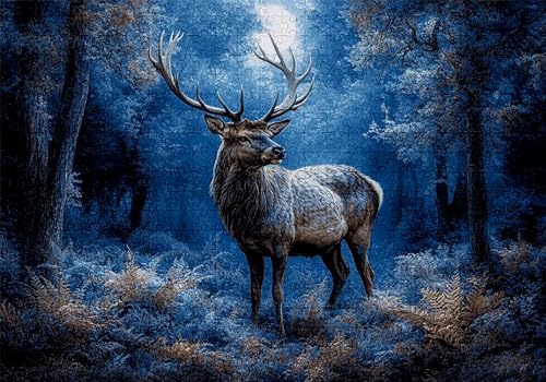 Puzzle 4000 Teile Wald Puzzle Erwachsene Anspruchsvol Impossible Rätsel Reh 141x87cm Diy Kit Classic Holz jigsaw für Erwachsene und Kinder ab 14 Jahren,Auch Verfügbar Geschenke für Frauen Männer C-787 von Jaalinng