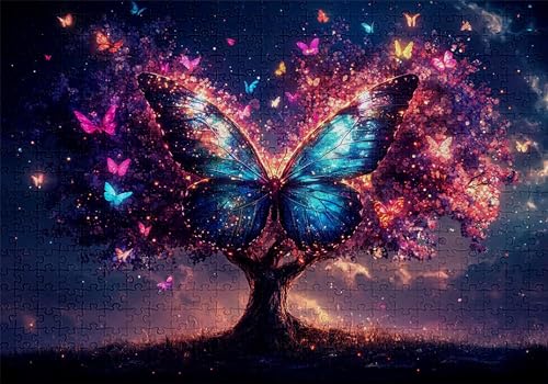 Puzzle 500 Teile Baum Puzzle Erwachsene Anspruchsvol Impossible Rätsel Schmetterling 52x38cm DIY Kit Classic Holz Jigsaw für Erwachsene und Kinder ab 14 Jahren, Auch Geschenke für Frauen Männer C-879 Puzzle 500 Teile Baum Puzzle Erwachsene Anspruchsvol Impossible Rätsel Schmetterling 52x38cm DIY Kit Classic Holz Jigsaw für Erwachsene und Kinder ab 14 Jahren, Auch Geschenke für Frauen Männer C-879 von Jaalinng