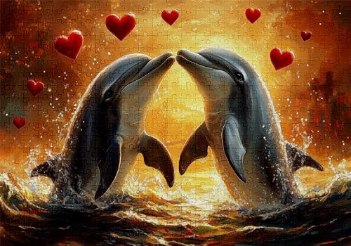 Puzzle 500 Teile Delphin Puzzle Erwachsene Anspruchsvol Impossible Rätsel Liebe 52x38cm DIY Classic Holz Jigsaw für Erwachsene und Kinder ab 14 Jahren, Verfügbar Als Geschenke für Frauen Männer C-990 Puzzle 500 Teile Delphin Puzzle Erwachsene Anspruchsvol Impossible Rätsel Liebe 52x38cm DIY Classic Holz Jigsaw für Erwachsene und Kinder ab 14 Jahren, Verfügbar Als Geschenke für Frauen Männer C-990 von Jaalinng